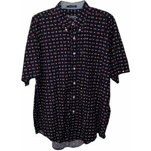 Ralph Lauren Chaps Men's Golf AOP Size XL Navy Golf Ball Print Money Coastal VG